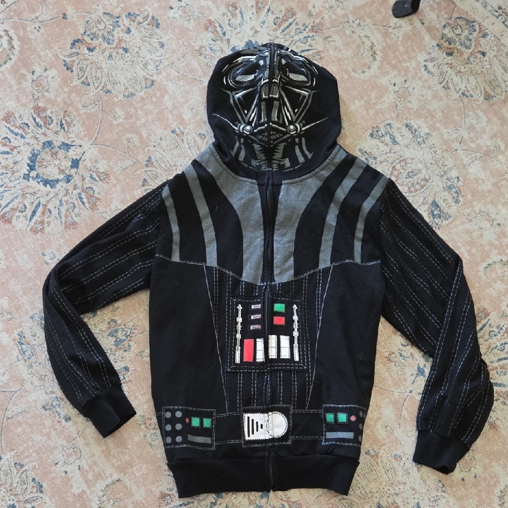 Star Wars Black Red Green Darth Vader Hoodie-face Cover XL Good Used Condition